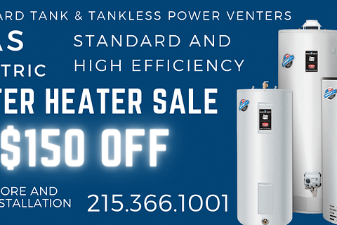 Water Heater Sale $150 Off Installation and Tank 2023
