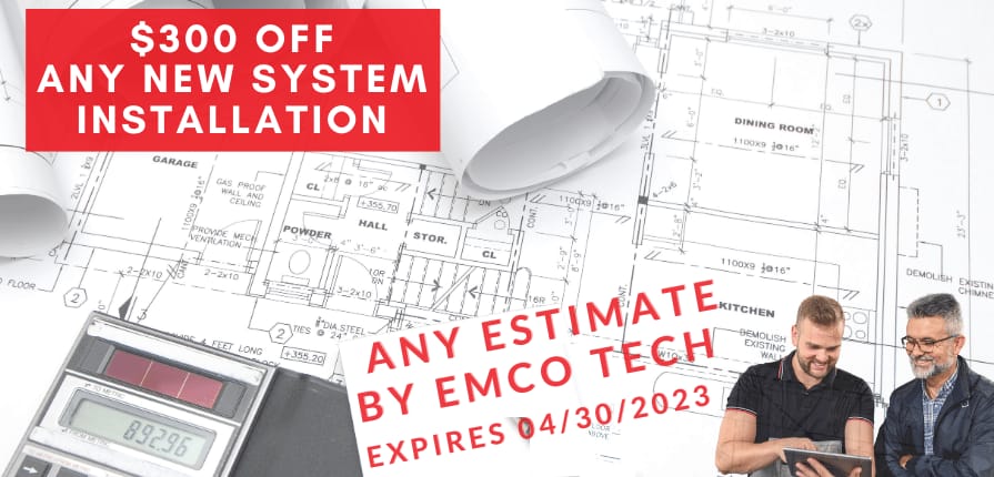 free estimate and 300 off new HVAC system spring offer